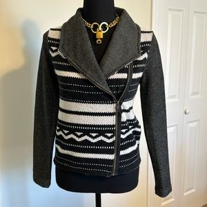 Blackletter black print jacket XS